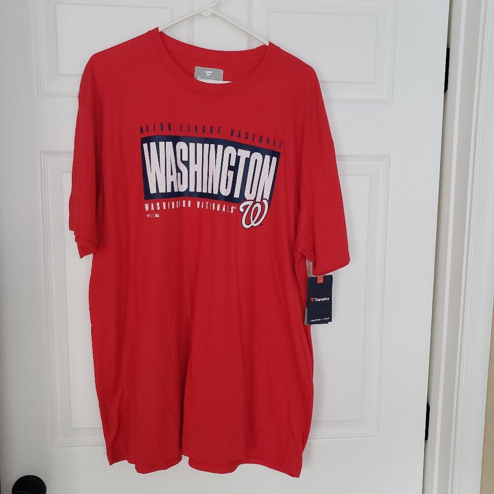 Washington Nationals Fanatics Men's Tee Shirt Red Size 2XL New with Tags